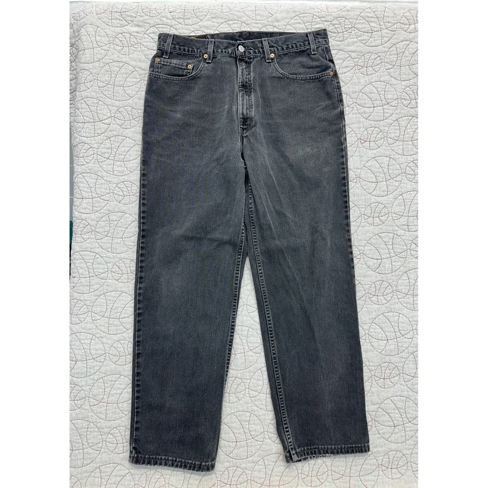 Levi's 550 Relaxed Fit Black Vintage 90s USA Made / Men's 38x32